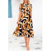 imagePRETTYGARDEN Summer Dresses for Women 2025 Casual Floral Boho Midi Sun Dress Puff Short Sleeve Flowy Beach Vacation SundressPrint Yellow White