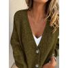 imagePRETTYGARDEN Cardigan Sweaters for Women Trendy Fall 2025 Long Sleeve Button Down Oversized Chunky Knit Sweater OuterwearArmy Green