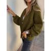 imagePRETTYGARDEN Cardigan Sweaters for Women Trendy Fall 2025 Long Sleeve Button Down Oversized Chunky Knit Sweater OuterwearArmy Green