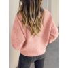 imagePRETTYGARDEN Cardigan Sweaters for Women Trendy Fall 2025 Long Sleeve Button Down Oversized Chunky Knit Sweater OuterwearPink
