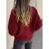 imagePRETTYGARDEN Cardigan Sweaters for Women Trendy Fall 2025 Long Sleeve Button Down Oversized Chunky Knit Sweater OuterwearWine Red