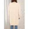 imagePRETTYGARDEN Fall Long Sleeve Cardigan Sweaters for Women 2025 Trendy Winter Open Front Loose Knitted Cardigans with PocketsBeige