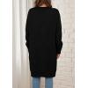 imagePRETTYGARDEN Fall Long Sleeve Cardigan Sweaters for Women 2025 Trendy Winter Open Front Loose Knitted Cardigans with PocketsBlack