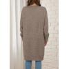 imagePRETTYGARDEN Fall Long Sleeve Cardigan Sweaters for Women 2025 Trendy Winter Open Front Loose Knitted Cardigans with PocketsBrown
