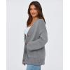 imagePRETTYGARDEN Womens 2025 Fall Cardigan Sweaters Long Sleeve Open Front Button Up V Neck Knit Winter Fashion ClothesGrey
