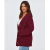 imagePRETTYGARDEN Womens 2025 Fall Cardigan Sweaters Long Sleeve Open Front Button Up V Neck Knit Winter Fashion ClothesWine Red