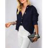 imagePRETTYGARDEN Womens Knit Cardigan Sweaters Casual Long Sleeve Open Front Button Up Ribbed Fall Spring Sweater JacketsNavy