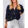 imagePRETTYGARDEN Womens Knit Cardigan Sweaters Casual Long Sleeve Open Front Button Up Ribbed Fall Spring Sweater JacketsNavy