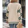 imagePRETTYGARDEN Womens Spring Fall Chunky Knit Cardigan Sweaters Casual Open Front Button Up Winter Coats OuterwearApricot Green