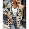 imagePRETTYGARDEN Womens Spring Fall Chunky Knit Cardigan Sweaters Casual Open Front Button Up Winter Coats OuterwearApricot Green