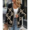 imagePRETTYGARDEN Womens Spring Fall Chunky Knit Cardigan Sweaters Casual Open Front Button Up Winter Coats OuterwearBlack Apricot