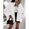 imagePRETTYGARDEN Womens Winter Button Down Cardigan Sweaters Mock Neck Lantern Long Sleeve Chunky Knit Jacket Trendy OuterwearWhite