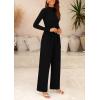 imagePRETTYGARDEN Jumpsuits For Women Dressy Casual Fall Fashion 2025 Long Sleeve Mock Neck Romper Business Work One Piece OutfitsBlack