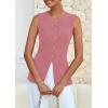 imagePRETTYGARDEN Summer Blazer Vest Tops for Women Sleeveless Button Down Business Casual Outfits Work Suit Vests WaistcoatPink