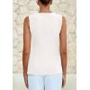 imagePRETTYGARDEN Summer Blazer Vest Tops for Women Sleeveless Button Down Business Casual Outfits Work Suit Vests WaistcoatWhite