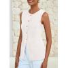 imagePRETTYGARDEN Summer Blazer Vest Tops for Women Sleeveless Button Down Business Casual Outfits Work Suit Vests WaistcoatWhite