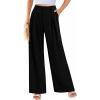 imagePRETTYGARDEN Wide Leg Pants for Women Trendy 2025 Fall High Waisted Business Casual Outfits Work Pant TrousersBlack