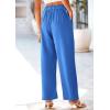 imagePRETTYGARDEN Wide Leg Pants for Women Trendy 2025 Fall High Waisted Business Casual Outfits Work Pant TrousersBlue