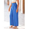 imagePRETTYGARDEN Wide Leg Pants for Women Trendy 2025 Fall High Waisted Business Casual Outfits Work Pant TrousersBlue