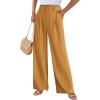imagePRETTYGARDEN Wide Leg Pants for Women Trendy 2025 Fall High Waisted Business Casual Outfits Work Pant TrousersBrown Yellow