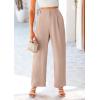 imagePRETTYGARDEN Wide Leg Pants for Women Trendy 2025 Fall High Waisted Business Casual Outfits Work Pant TrousersLight Khaki