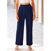 imagePRETTYGARDEN Wide Leg Pants for Women Trendy 2025 Fall High Waisted Business Casual Outfits Work Pant TrousersNavy