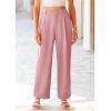 imagePRETTYGARDEN Wide Leg Pants for Women Trendy 2025 Fall High Waisted Business Casual Outfits Work Pant TrousersPink