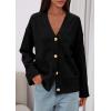 imagePRETTYGARDEN Womens 2025 Oversized Cardigan Sweaters Trendy Chunky Knit Long Sleeve V Neck Button Down Fall Winter OutfitsBlack