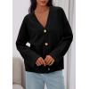 imagePRETTYGARDEN Womens 2025 Oversized Cardigan Sweaters Trendy Chunky Knit Long Sleeve V Neck Button Down Fall Winter OutfitsBlack