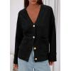 imagePRETTYGARDEN Womens 2025 Oversized Cardigan Sweaters Trendy Chunky Knit Long Sleeve V Neck Button Down Fall Winter OutfitsBlack