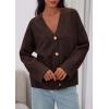 imagePRETTYGARDEN Womens 2025 Oversized Cardigan Sweaters Trendy Chunky Knit Long Sleeve V Neck Button Down Fall Winter OutfitsBrown