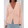 imagePRETTYGARDEN Womens 2025 Oversized Cardigan Sweaters Trendy Chunky Knit Long Sleeve V Neck Button Down Fall Winter OutfitsPink