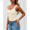 imagePRETTYGARDEN Womens 2025 Summer Tank Tops Ribbed Knit Slim Fit Sleeveless Henley Shirts Casual Basic Button Up BlouseBeige