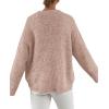 imagePRETTYGARDEN Womens Fall Long Sleeve Sweater Crew Neck Fuzzy Loose Fit Chunky Knit Pullover Sweaters Going Out TopsDusty Pink