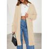 imagePRETTYGARDEN Womens Long Cardigans 2025 Fall Oversized Long Sleeve Open Front Lightweight Sweaters Knit Winter CoatsApricot