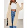 imagePRETTYGARDEN Womens Long Cardigans 2025 Fall Oversized Long Sleeve Open Front Lightweight Sweaters Knit Winter CoatsApricot