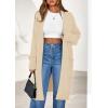 imagePRETTYGARDEN Womens Long Cardigans 2025 Fall Oversized Long Sleeve Open Front Lightweight Sweaters Knit Winter CoatsApricot