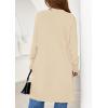 imagePRETTYGARDEN Womens Long Cardigans 2025 Fall Oversized Long Sleeve Open Front Lightweight Sweaters Knit Winter CoatsApricot