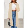 imagePRETTYGARDEN Womens Long Cardigans 2025 Fall Oversized Long Sleeve Open Front Lightweight Sweaters Knit Winter CoatsApricot