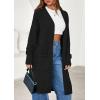 imagePRETTYGARDEN Womens Long Cardigans 2025 Fall Oversized Long Sleeve Open Front Lightweight Sweaters Knit Winter CoatsBlack