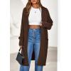 imagePRETTYGARDEN Womens Long Cardigans 2025 Fall Oversized Long Sleeve Open Front Lightweight Sweaters Knit Winter CoatsBrown
