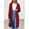 imagePRETTYGARDEN Womens Long Cardigans 2025 Fall Oversized Long Sleeve Open Front Lightweight Sweaters Knit Winter CoatsBurgundy