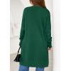 imagePRETTYGARDEN Womens Long Cardigans 2025 Fall Oversized Long Sleeve Open Front Lightweight Sweaters Knit Winter CoatsGreen