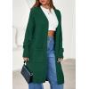 imagePRETTYGARDEN Womens Long Cardigans 2025 Fall Oversized Long Sleeve Open Front Lightweight Sweaters Knit Winter CoatsGreen