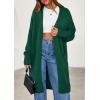 imagePRETTYGARDEN Womens Long Cardigans 2025 Fall Oversized Long Sleeve Open Front Lightweight Sweaters Knit Winter CoatsGreen