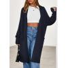 imagePRETTYGARDEN Womens Long Cardigans 2025 Fall Oversized Long Sleeve Open Front Lightweight Sweaters Knit Winter CoatsNavy