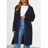 imagePRETTYGARDEN Womens Long Cardigans 2025 Fall Oversized Long Sleeve Open Front Lightweight Sweaters Knit Winter CoatsNavy