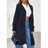 imagePRETTYGARDEN Womens Long Cardigans 2025 Fall Oversized Long Sleeve Open Front Lightweight Sweaters Knit Winter CoatsNavy