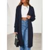 imagePRETTYGARDEN Womens Long Cardigans 2025 Fall Oversized Long Sleeve Open Front Lightweight Sweaters Knit Winter CoatsNavy