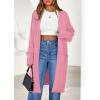 imagePRETTYGARDEN Womens Long Cardigans 2025 Fall Oversized Long Sleeve Open Front Lightweight Sweaters Knit Winter CoatsPink